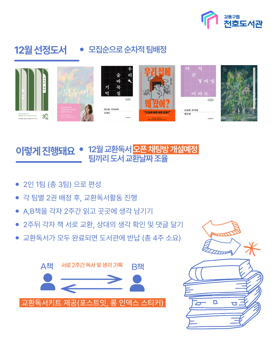 천호도서관 느슨한 댓글독서: 교환독서단 (12월) 이미지 2